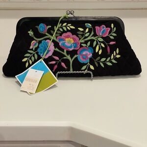 NWT Vera Bradley Veronique Embroidered Clutch